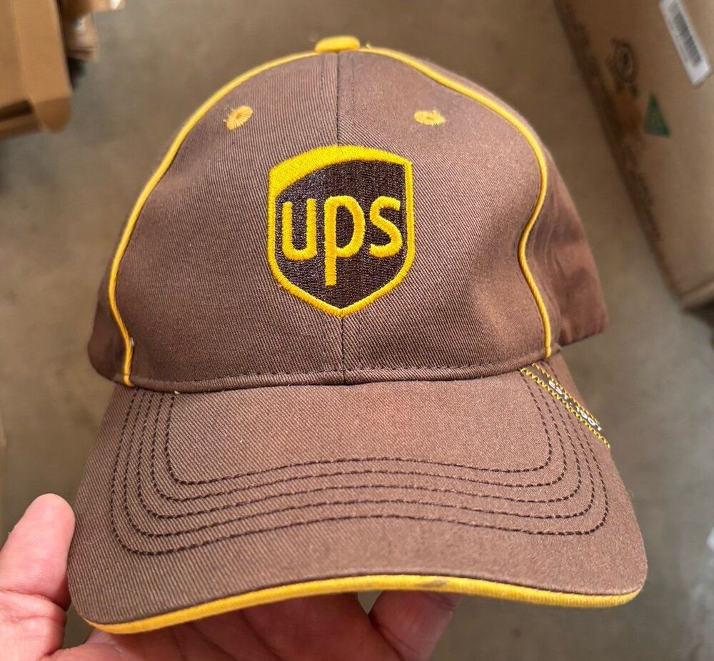 UPS Uniform Brown Baseball Cap Driver Employee Strapback Hat